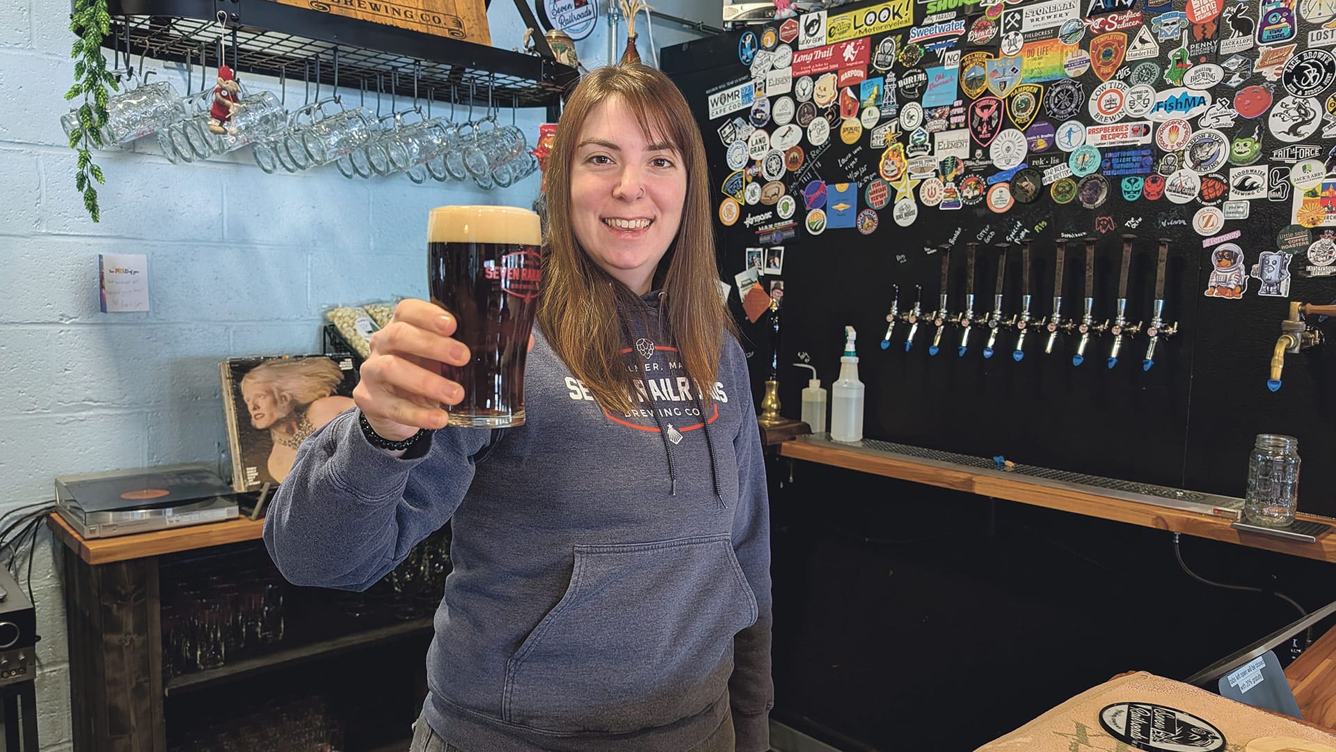 Rachel Rosenbloom says plenty of regulars come to Seven Railroads Brewing Co. for the beer, the fun, and the community connections.