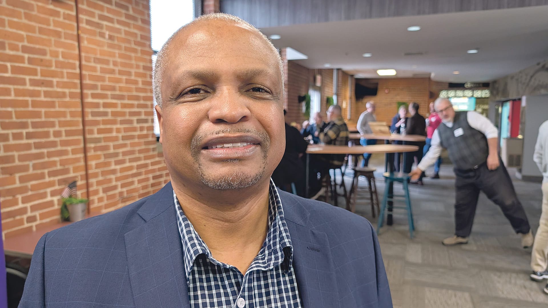 Charles Mutigwe of Western New England University’s FinTech program, another sponsor, says the event is a way to build a bridge between the college and local companies.
