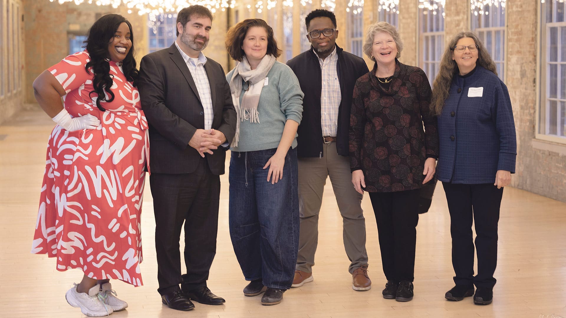 Pictured from left: WMAAC economic impact planning team members Tiffany Allecia, state Sen. Paul Mark, Cassandra Holden, Fungai Tichawangana, Ruth Griggs, and Dee Boyle-Clapp.