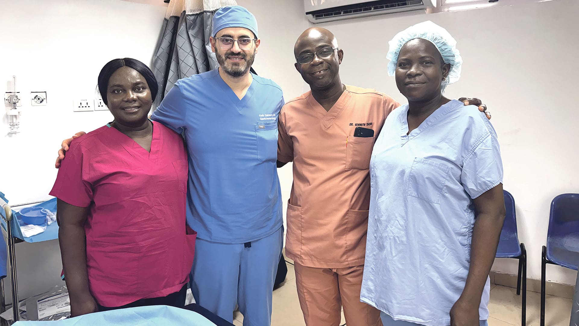Baystate Health announced that gastroenterologist Dr. Kais Zakharia recently completed a medical mission to Ghana, where he delivered the first-ever training in endoscopic retrograde cholangiopancreatography (ERCP) ever offered in the country.