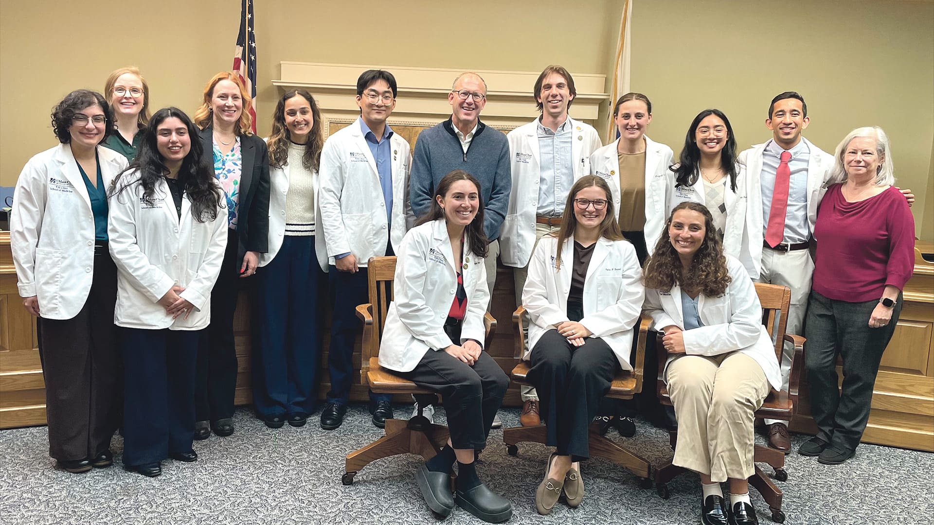 Thirteen medical students from the Population-based Urban & Rural Health (PURCH) program at UMass Chan Medical School – Baystate